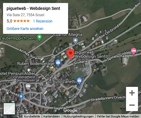 piguetweb.ch auf googlemaps